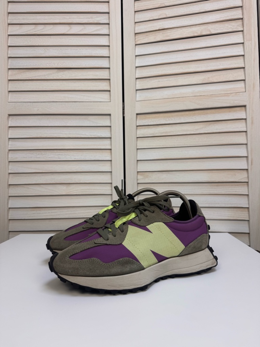 New Balance Olive Green Purple Lime Sneakers